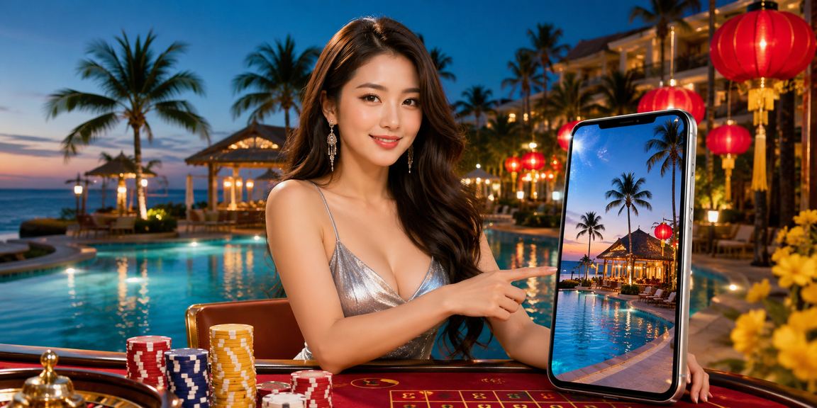 Người dùng trải nghiệm casino trên di động tại lễ hội biển Mũi Né, Bình Thuận